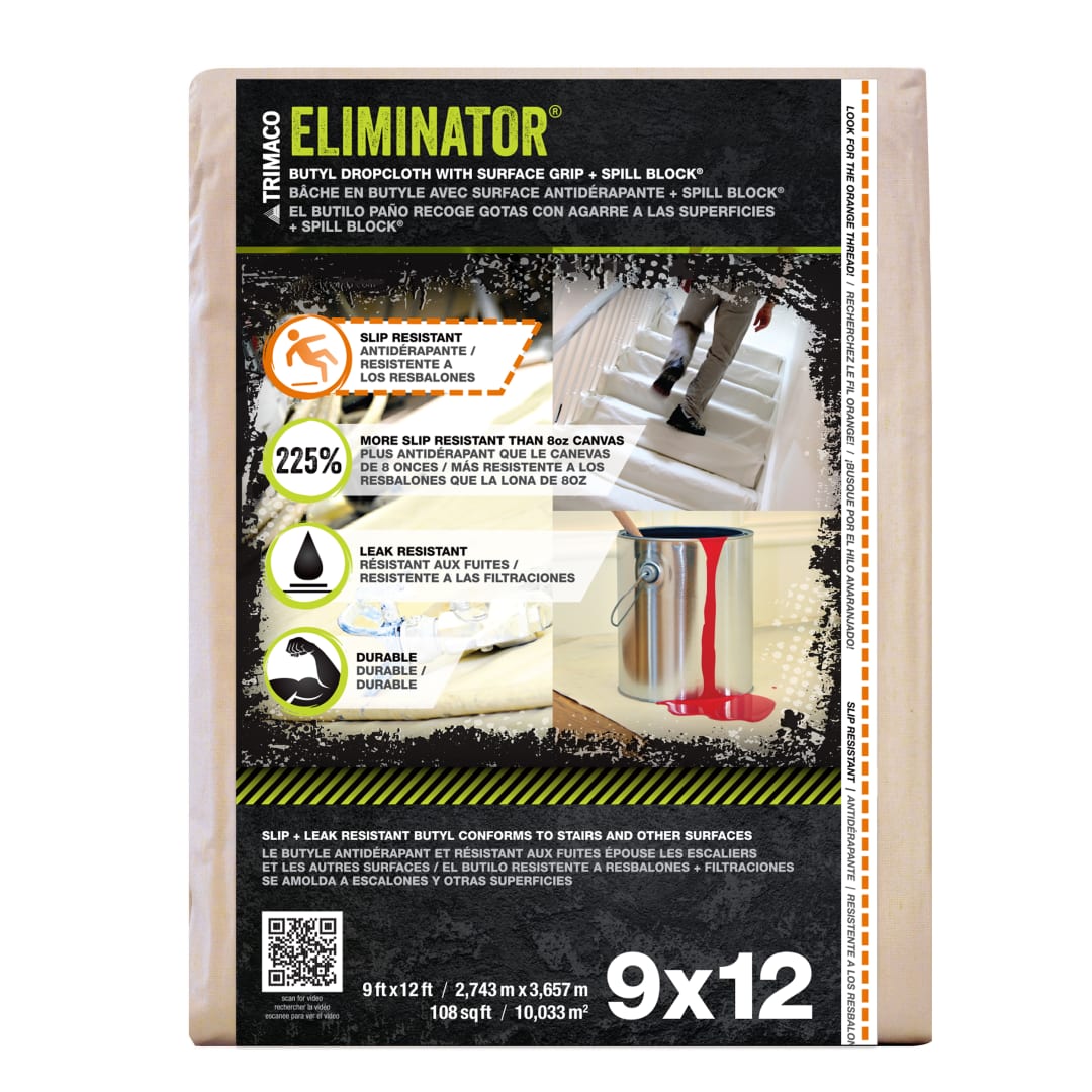 Eliminator® Butyl Drop Cloth, 9'x12'