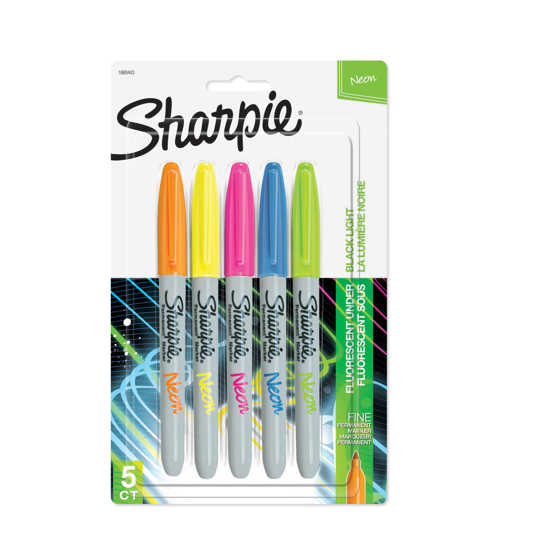 SHARPIE FINE NEON 5CT ASSORTED