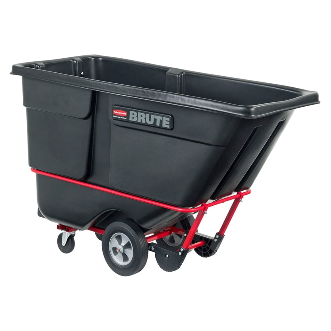 BRUTE Tilt Dump Truck/Trash Cart/Garbage Collection/Recycling, 1 Cubic Yard, Waste Collection, 1,250 lbs. Capacity, Black, Office/Warehouse/Facility Management (FG131500BLA)
