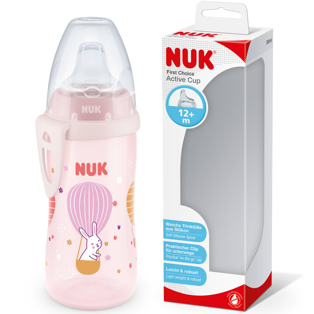 NUK ACTIVE CUP ONLINE PINK BALLONS