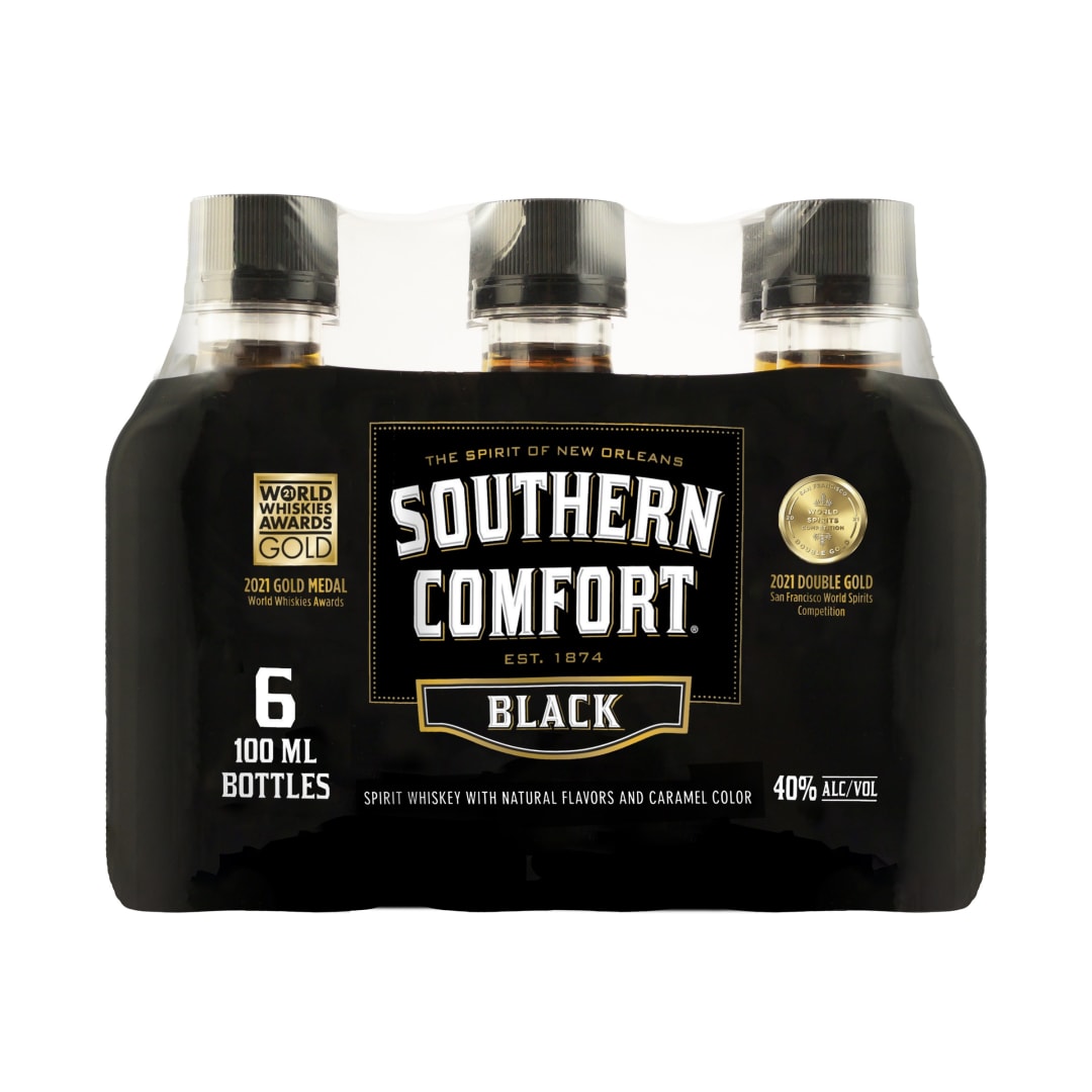 Southern Comfort Black Whiskey 6 Pack 100ml 80 Proof