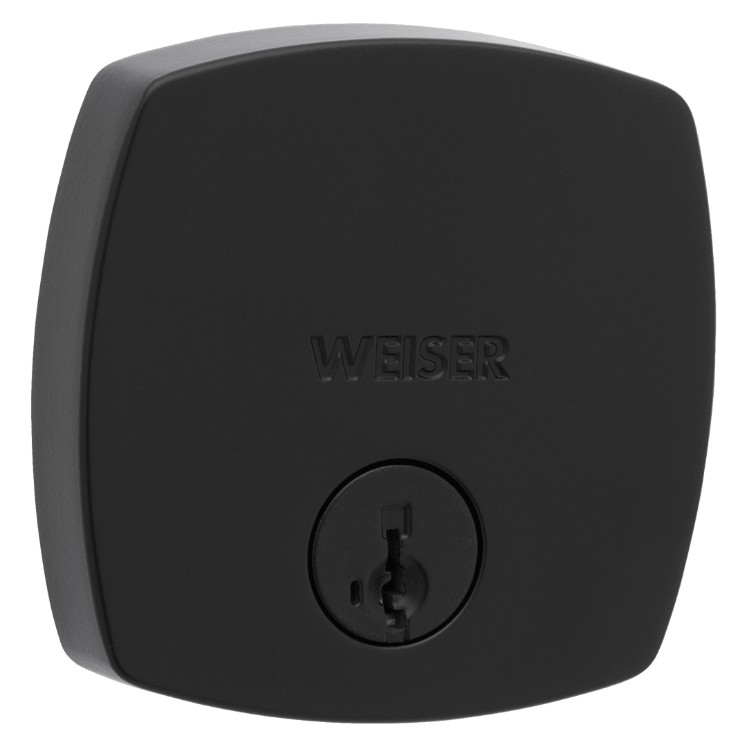 Midtown Single Cylinder Deadbolt featuring SmartKey Security™ in Matte Black