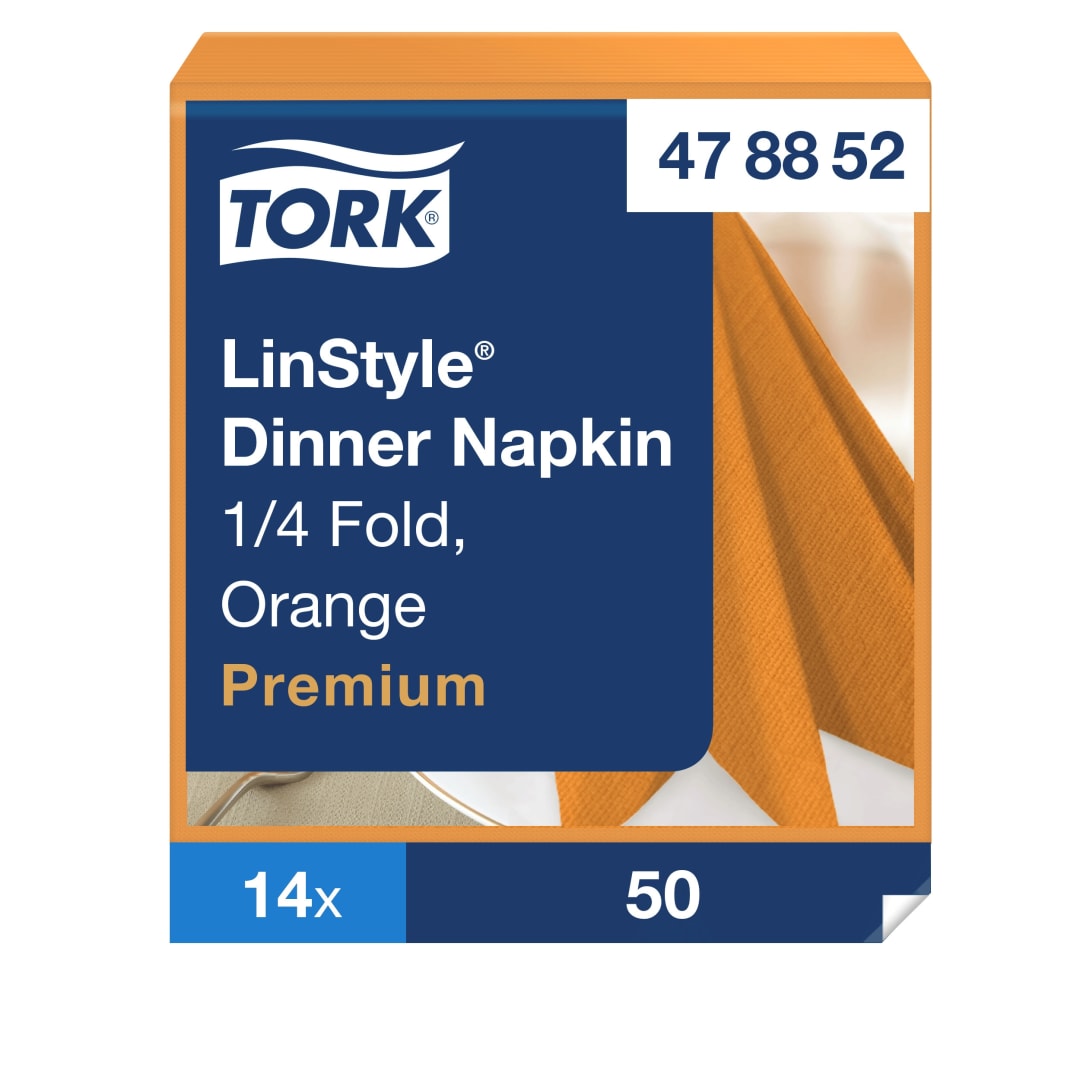 Tork Premium LinStyle® Orange Dinner Napkin