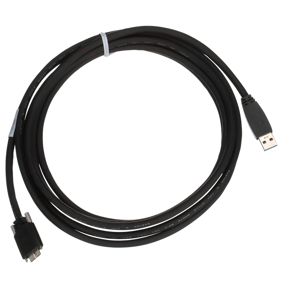3M™ USB3 Vision Industrial Camera Cable Assembly 1U30S Serie, 1U30S-MB2-SA2-100, Schwarz, 5 ea/Case