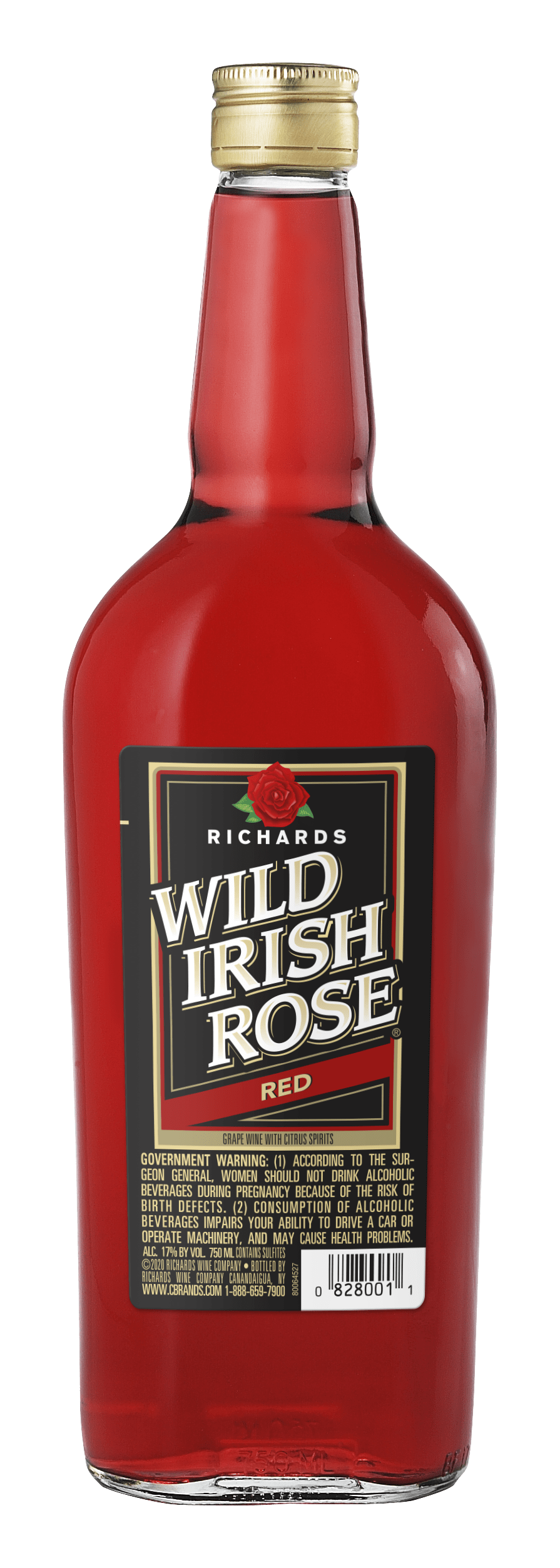 Richards Wild Irish Rose Red Wine High Proof 750ml