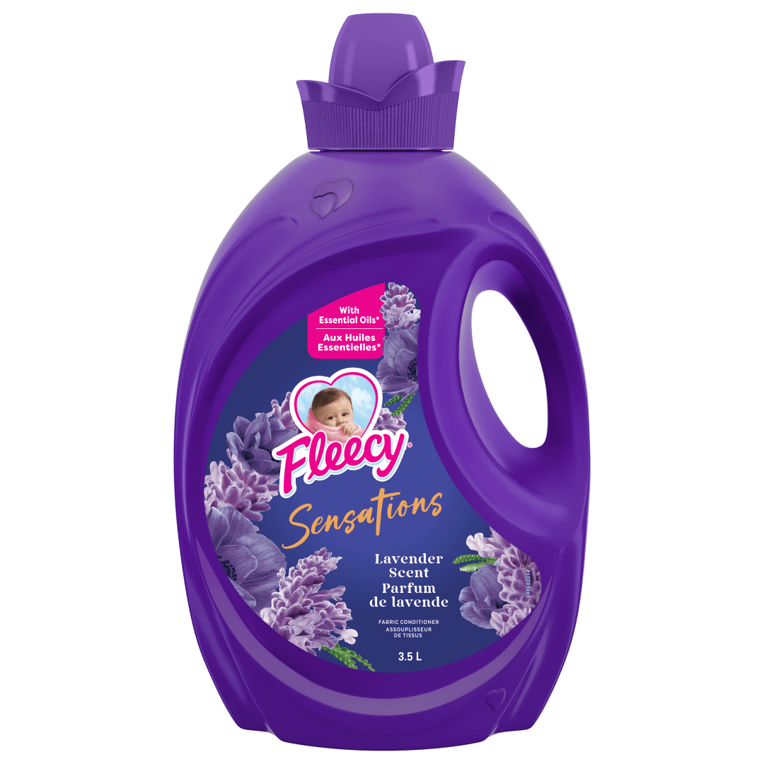 Fleecy Sensations Assouplissant à Linge Liquide, Parfum Lavande, 3,5 L