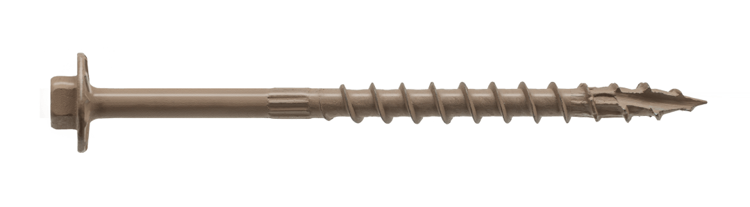 Simpson Strong-Tie SDWH19400DB-R12 Strong-Drive® SDWH™ TIMBER-HEX Screw — 0.195 in. x 4 in. 5/16 Hex, DB Coating, Tan (12-Qty) (Pack of 5)