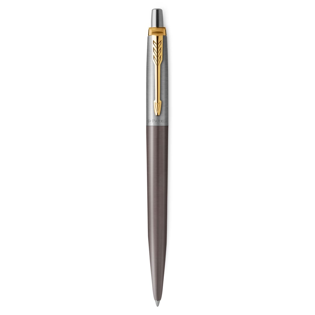 Parker Jotter Bolígrafo XL | lacado gris con adornos dorados | punta media | estuche de regalo