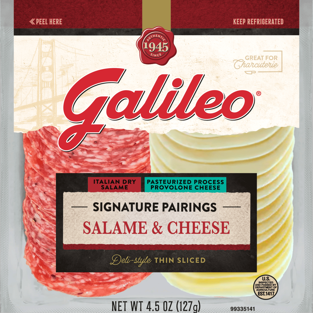 Galileo Italian Dry Salame & Pasteurized Process Provolone Cheese, 4.5 oz