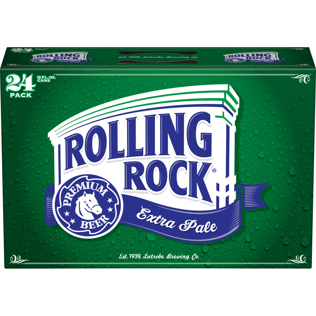 Rolling Rock Extra Pale, 24 Pack 12 fl. oz. Cans, 4.6% ABV