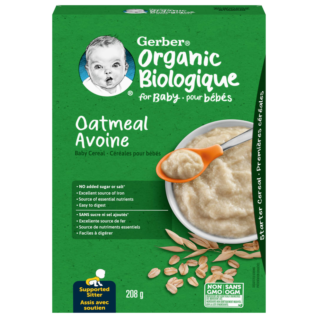 GERBER Cereal Orgnc Oat 6x208g N2 CA
