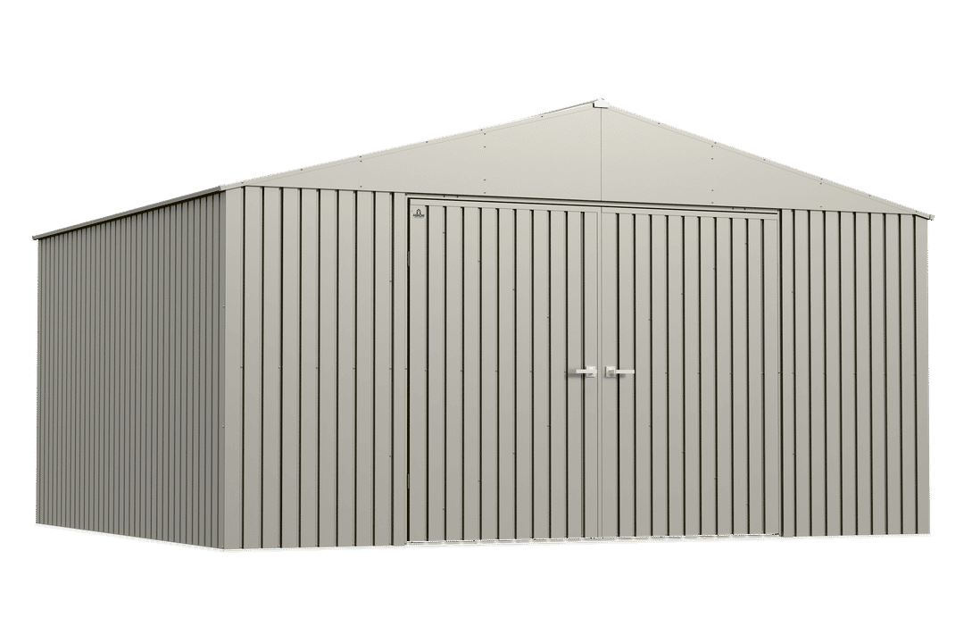 Arrow Elite 14 x 12 x 8 ft Cool Grey Steel Storage Shed