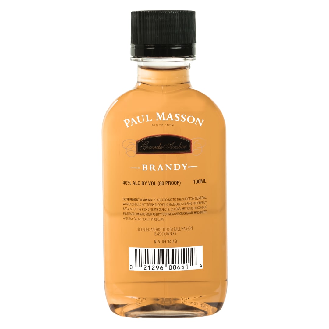 Paul Masson Grande Amber VS Brandy 100ml Plastic Bottle 80 Proof