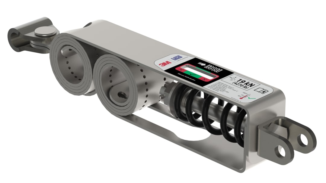 3M™ DBI-SALA® Permanent Horizontal Lifeline Energy Absorber 7241073, Stainless Steel, 8 mm, 20 ea/Case
