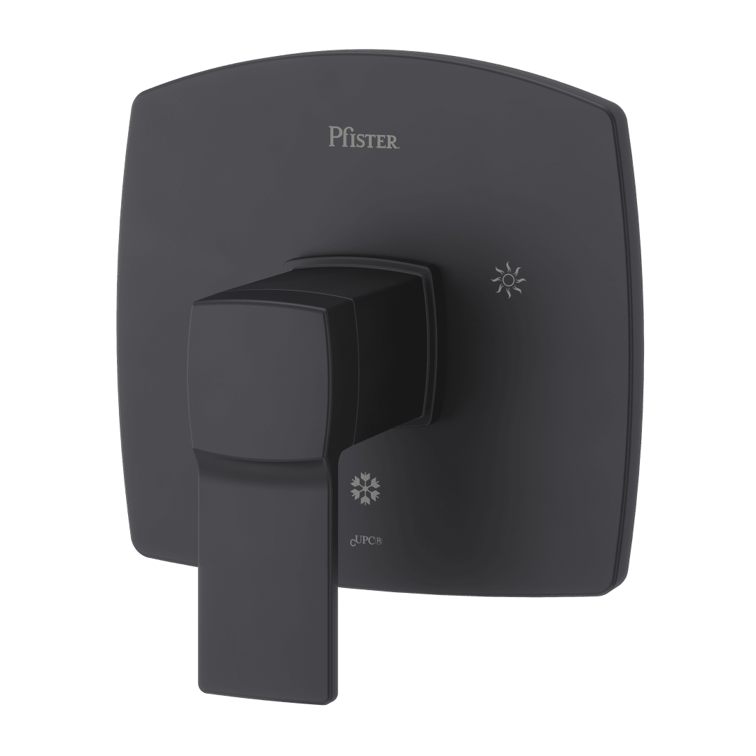 Deckard 1-Handle Tub & Shower Valve Only Trim in Matte Black