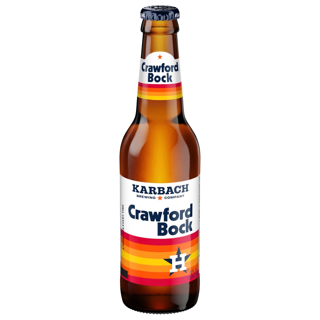 Karbach Crawford Bock 12 oz Glass Bottle Front LABEL MS 4_5ABV APL Rewind 7