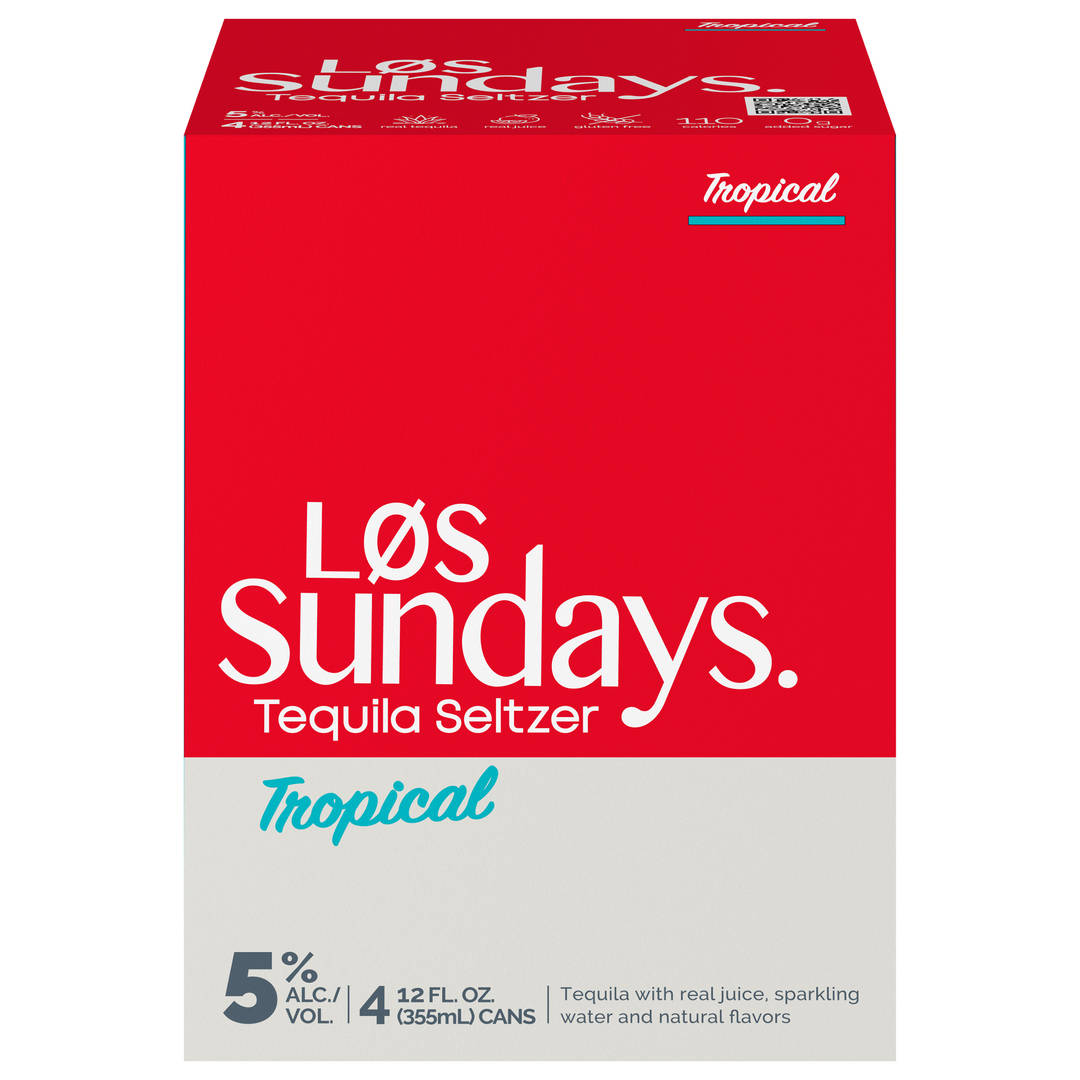 Los Sundays Tropical Tequila Seltzer 4 - 12 fl oz Cans