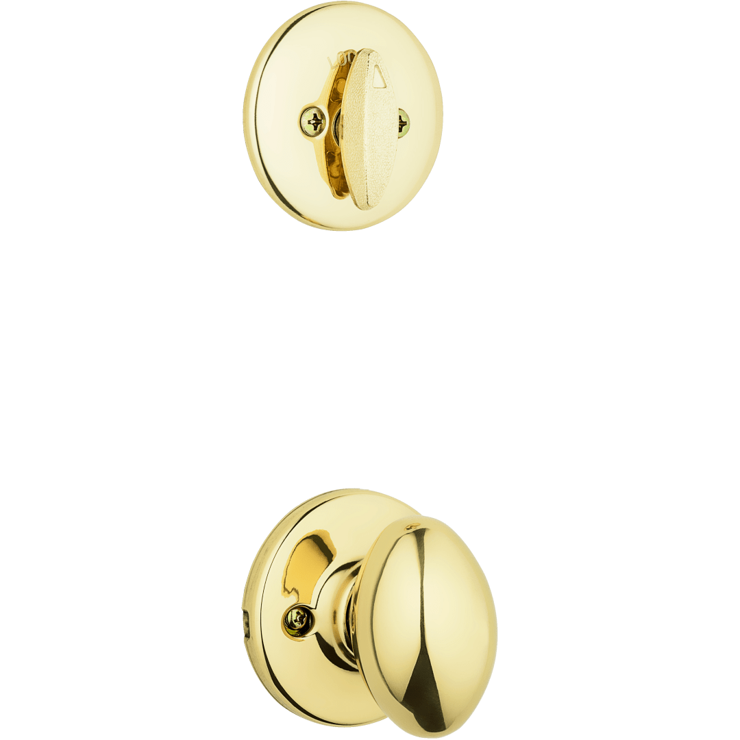 604 Single Cylinder Interior Pack w/Aliso Knob for Kwikset Series Handlesets in Polished Brass