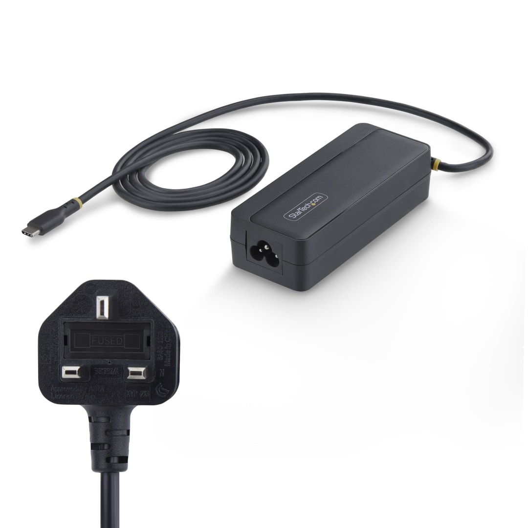 140W, Adapter Brick, 1x 2m USB-C Tethered Cable, Black, UK