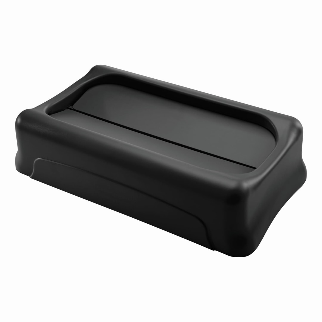 Rubbermaid Commercial Products SLIM JIM Swing Lid, Black