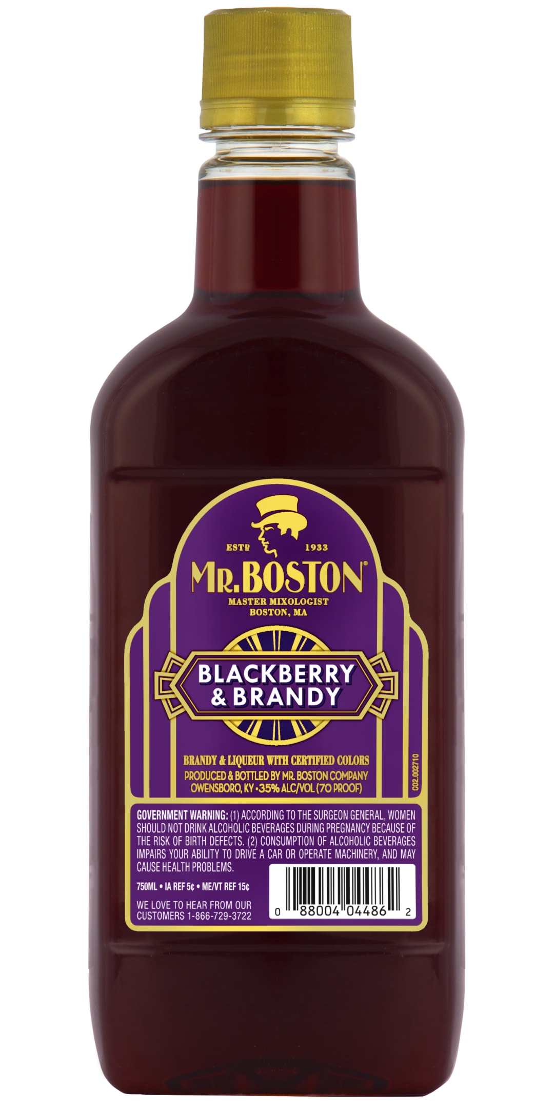 Mr. Boston Blackberry Liqueur & Brandy 750ml 70 Proof