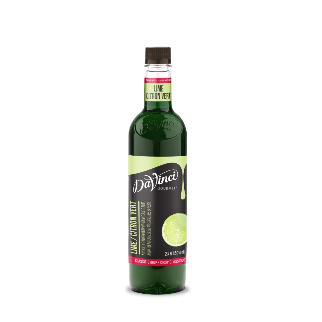 DaVinci Gourmet Lime Syrup, Plastic Bottle, 4 x 750 mL