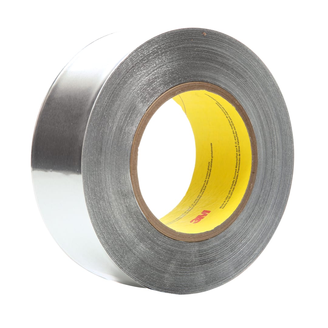 3M™ Heavy Duty Aluminium Foil Tape 438, Silver, 50 mm x 55 m, 0.18 mm
