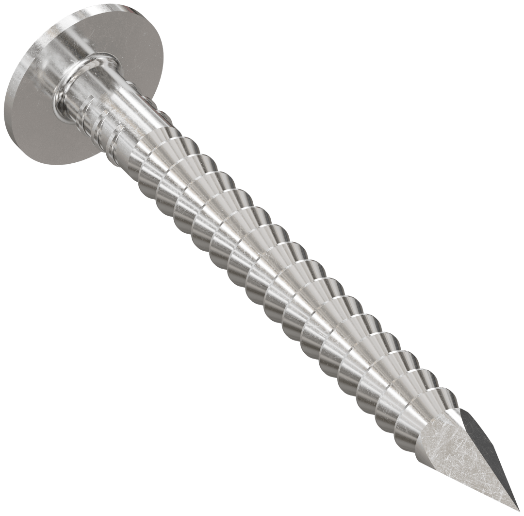 Simpson Strong-Tie S410ARNB Roofing Nail, Annular Ring Shank — 1-1/2-in. x .131-in. Type 304 Stainless Steel (25 lb.) (Pack of 64)