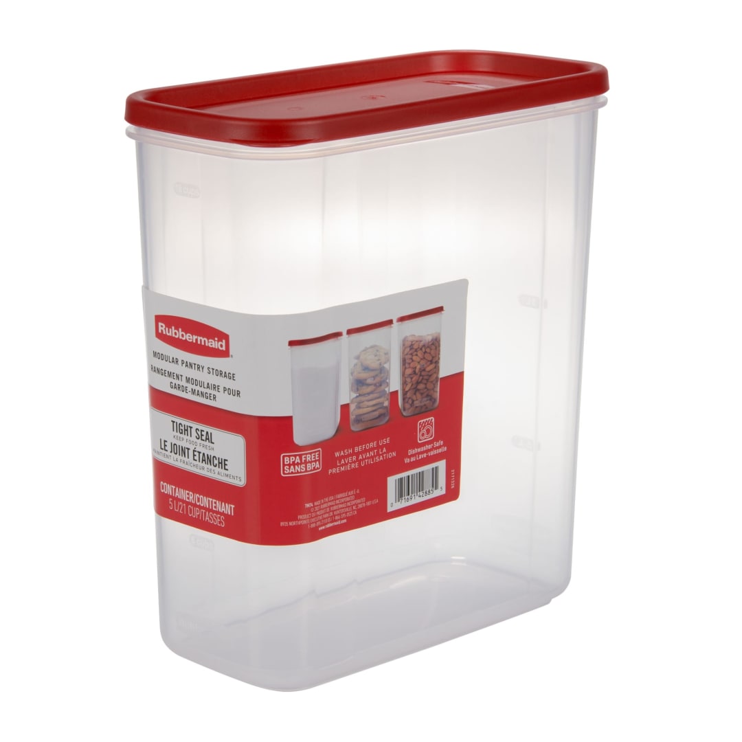 Rubbermaid® Modular Canister Food Storage Container with Lid, 21 Cup