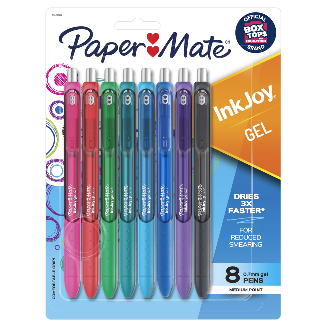 Paper Mate® InkJoy® Gel Pens, Medium Point, Assorted, 8 Pack