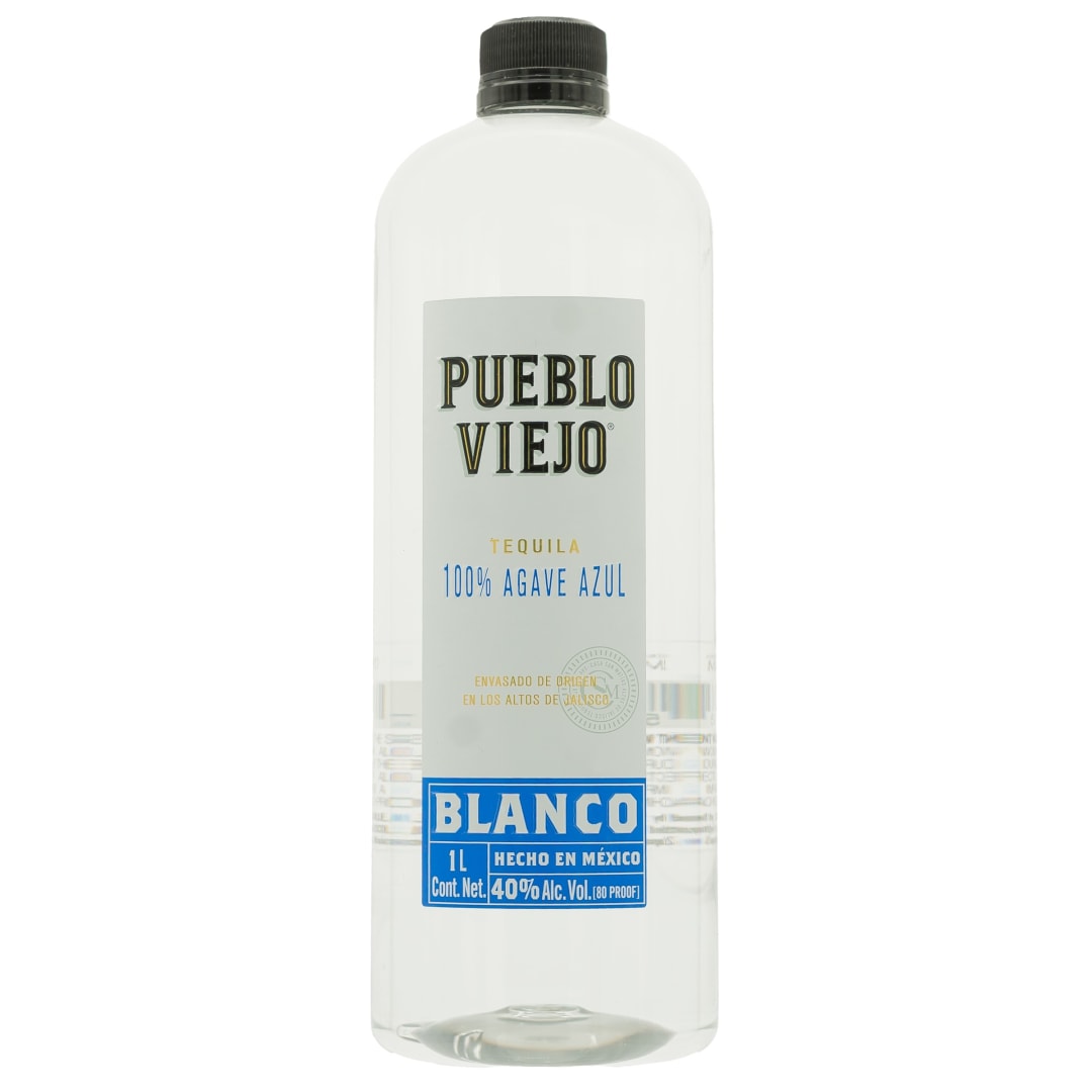 Tequila Pueblo Viejo Blanco Tequila 1l 80 Proof