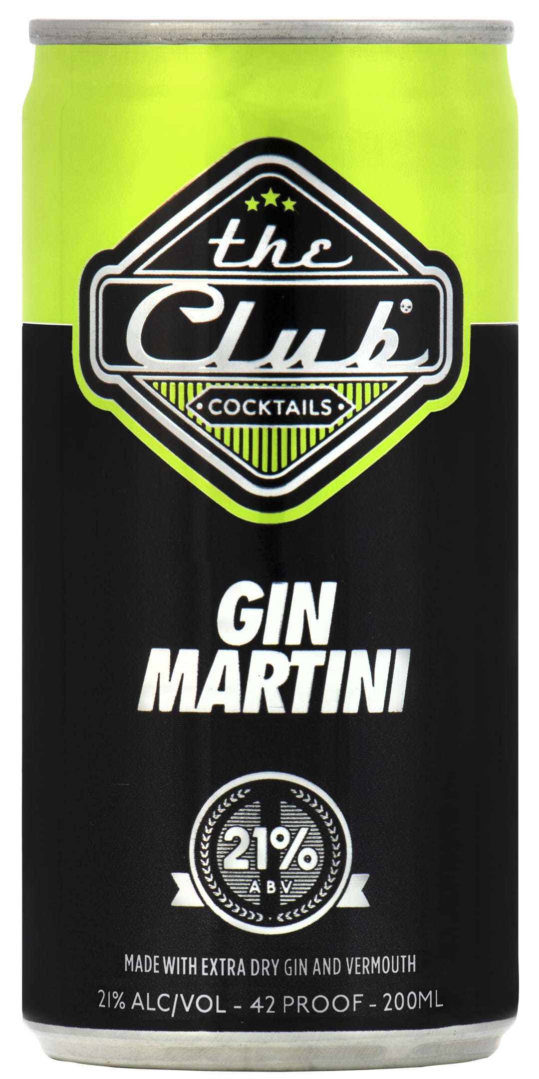 The Club Gin Martini 200ml Can 42 Proof