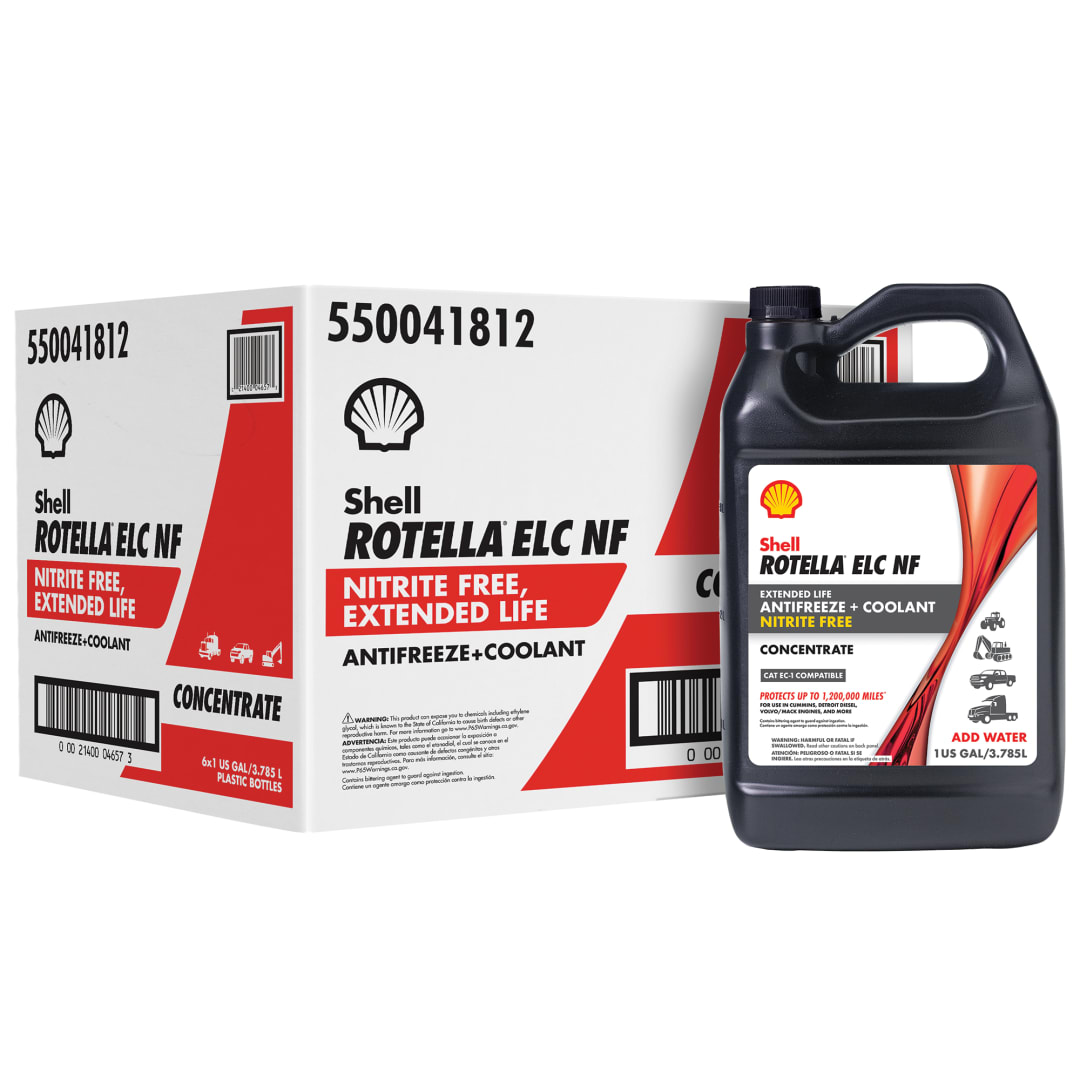 Shell Rotella Nitrite-Free Extended Life ELC Anti-Freeze + Coolant, Concentrate, 1 Gallon (6 Pack)