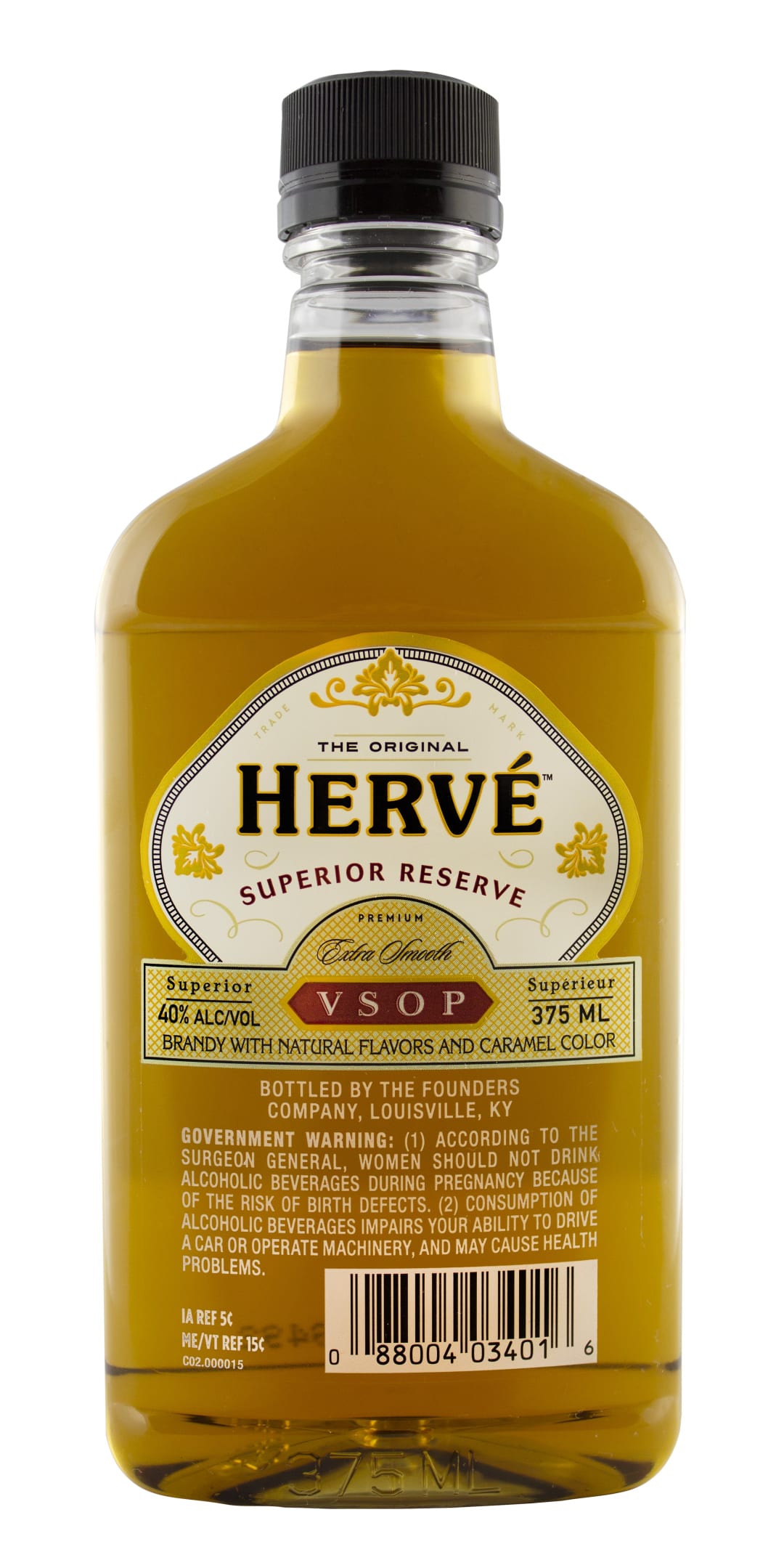 Herve Extra Smooth VSOP Brandy 375ml 80 Proof