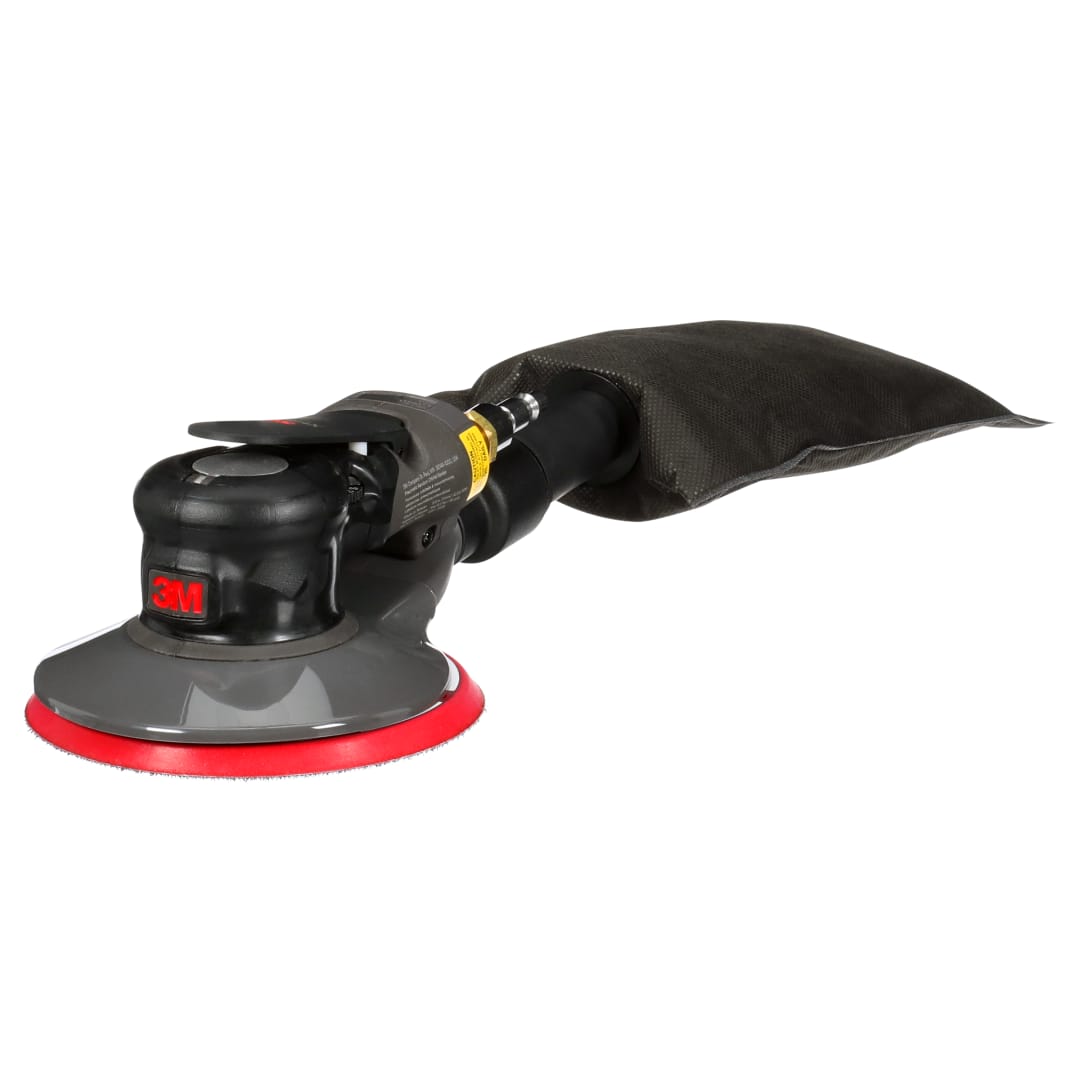3M Xtract™ Pneumatic Random Orbital Sander, 88957, 6 in, Self-Generated Vacuum, 3/32 in Orbit, 1 ea/Case