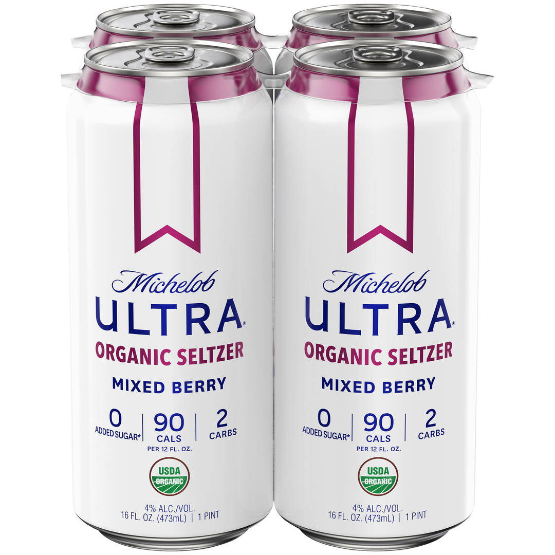 Michelob Ultra® Mixed Berry Organic Seltzer, 4 Pack 16 fl. oz. Cans