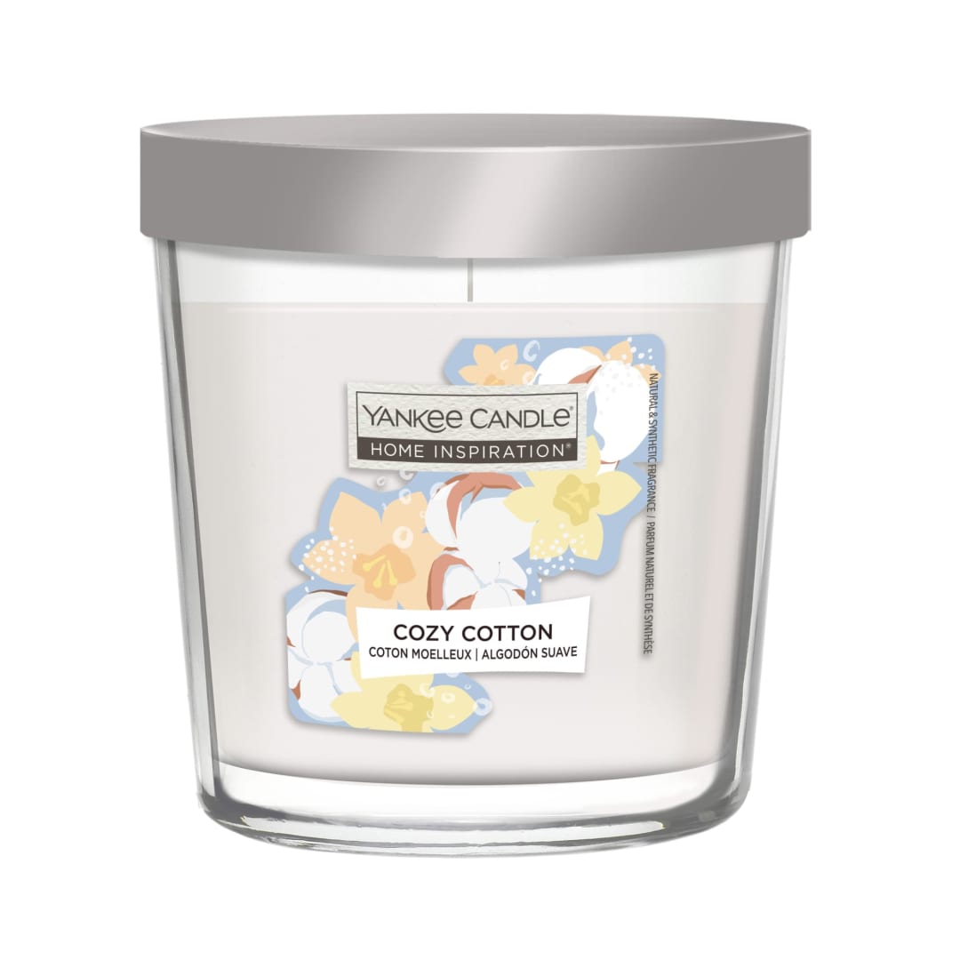 Yankee Candle® Home Inspiration Scented Candle | Cozy Cotton Tumbler Candle | Up to 25 Hours Burn Time | Perfect Gifts for Women