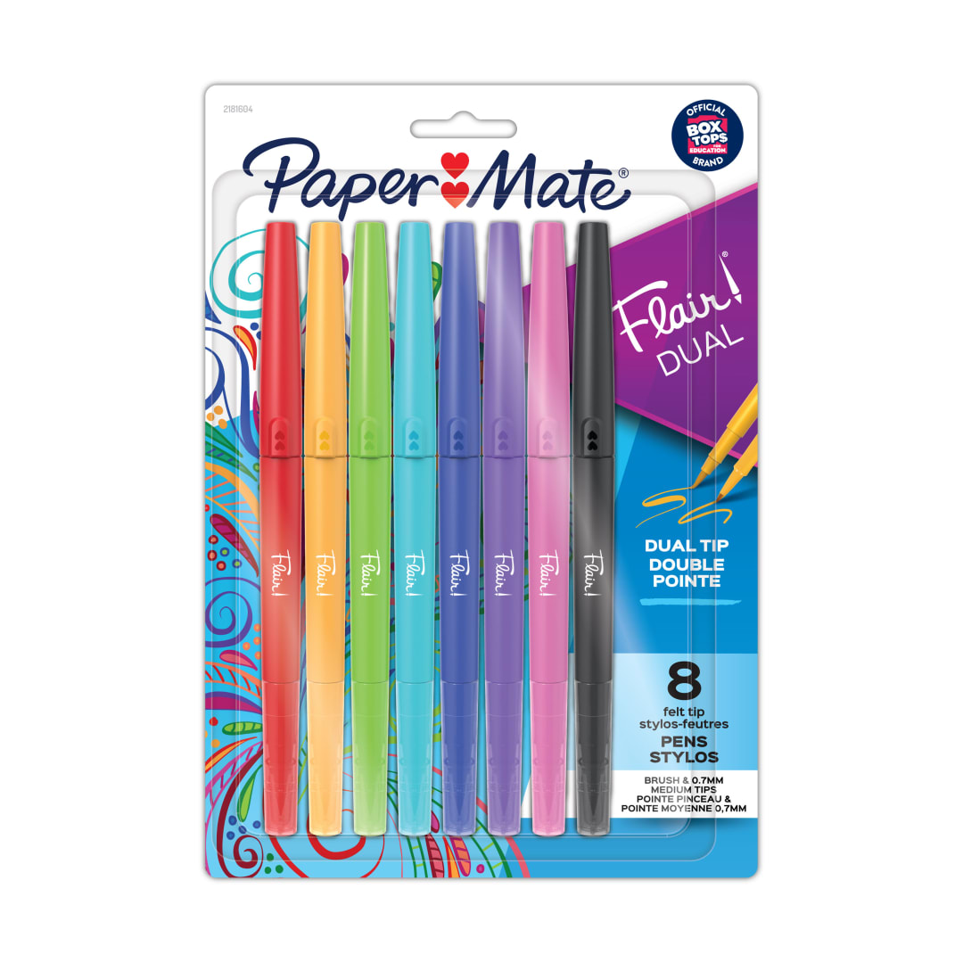 PM FLAIR DUAL ENDED BRUSH TIP 8CT REPACK