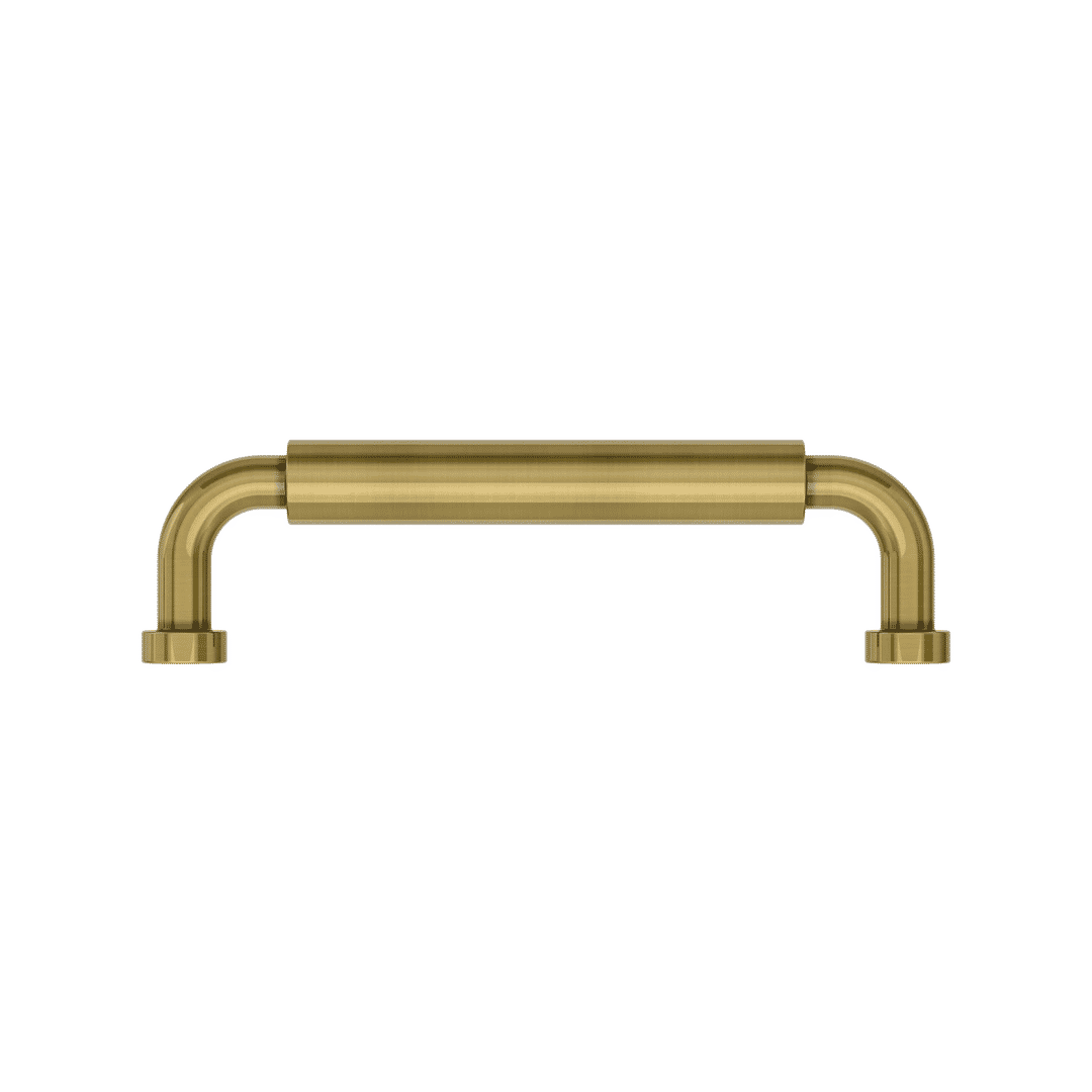 4400 Hollywood Hills 4" Cabinet Pull, In Heirloom Brass