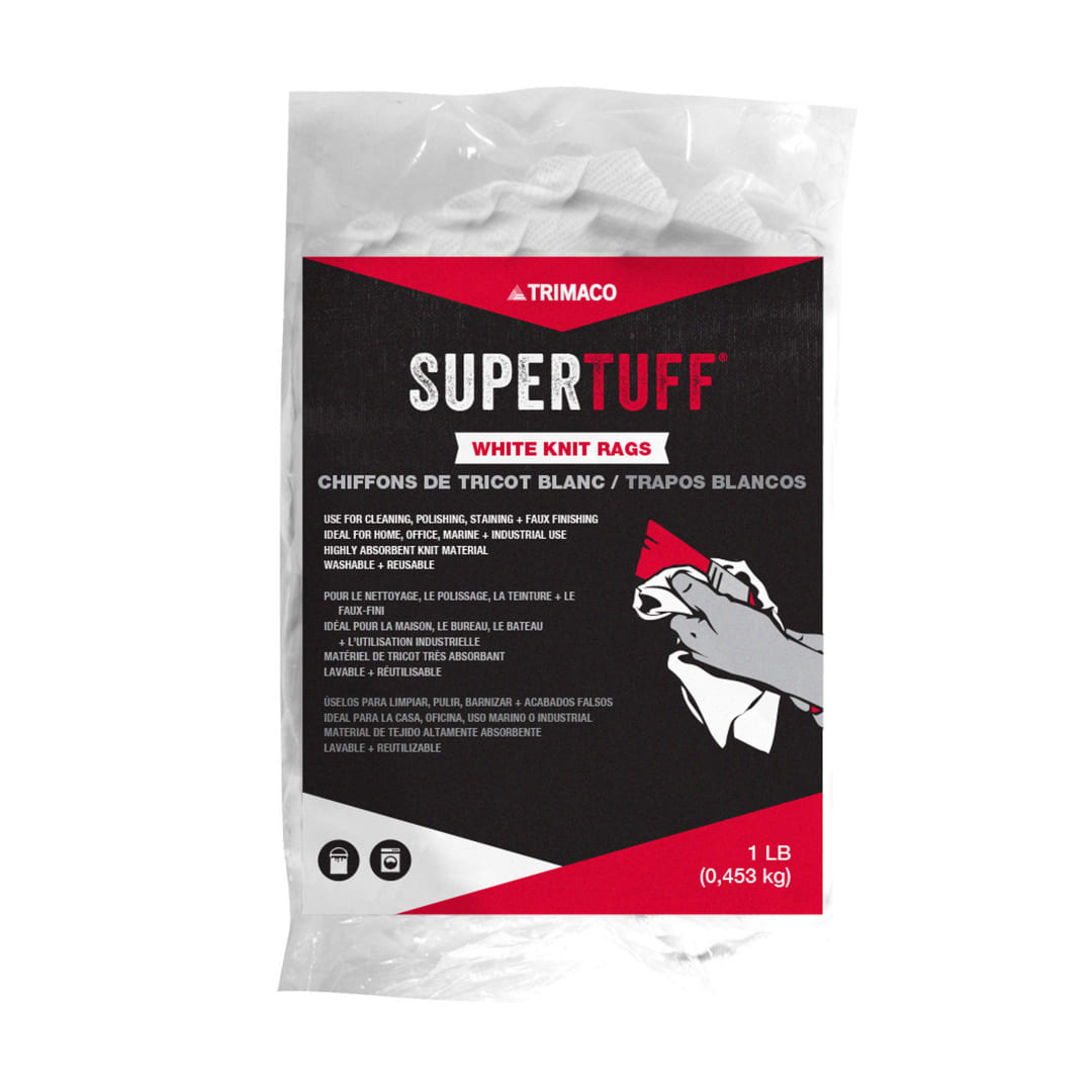 T-Shirt Knit Painter's Rags, White, 1lb bag