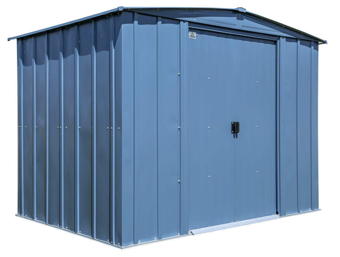Classic Steel Storage Shed, 8X6, Blue Grey
