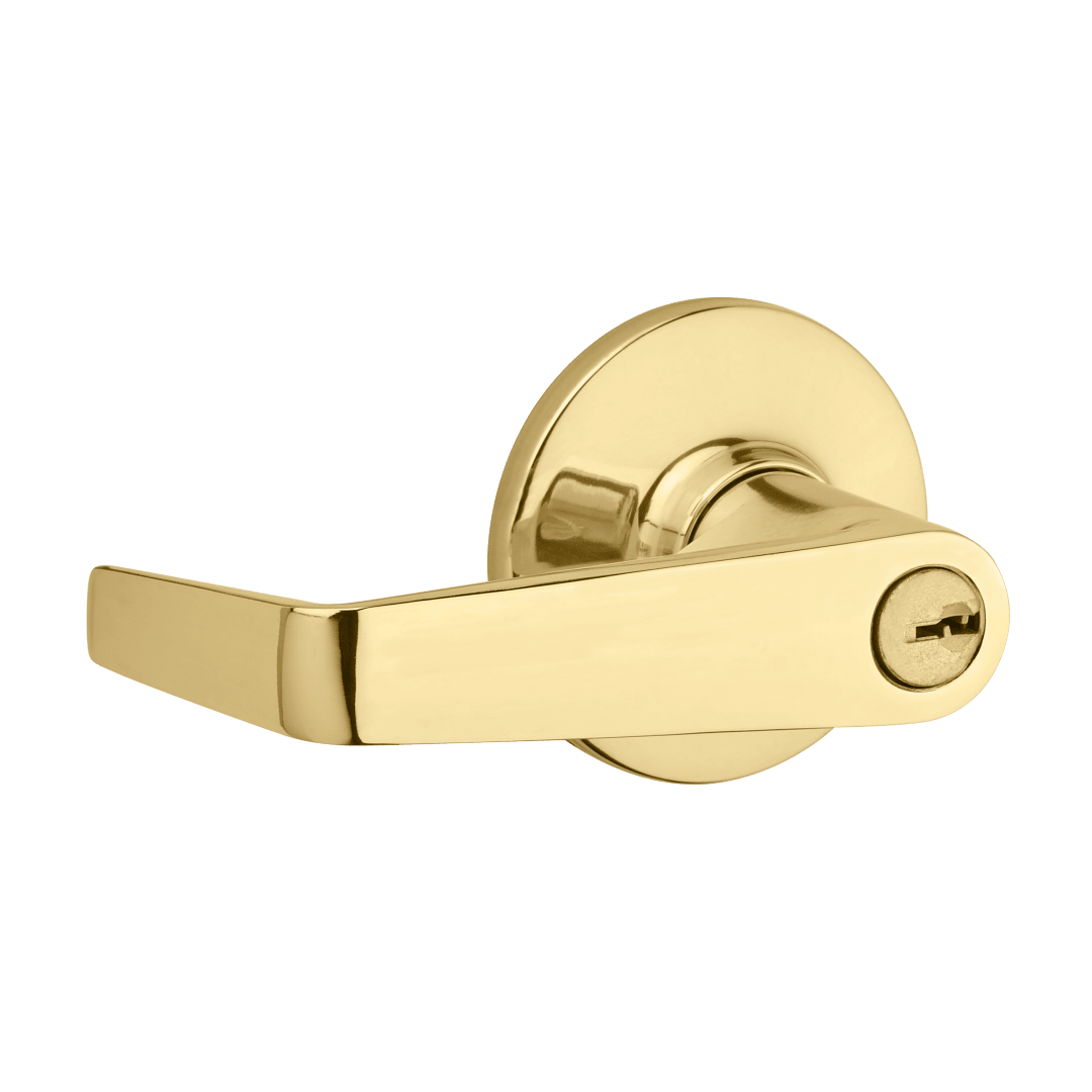 Carson Keyed Entry UL Lever in Polished Brass