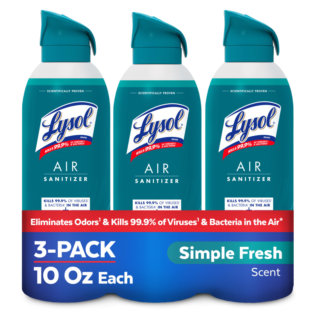 LYSOL® CleanAir Air Sanitizing Spray - Simple Fresh 8/(3x10) oz.