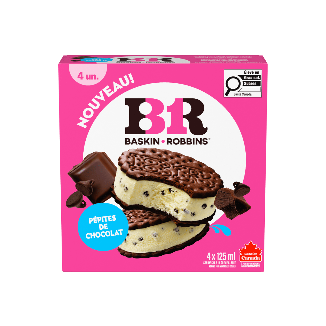 BR Choc Chip Sdwch 8(4x125ml) CA