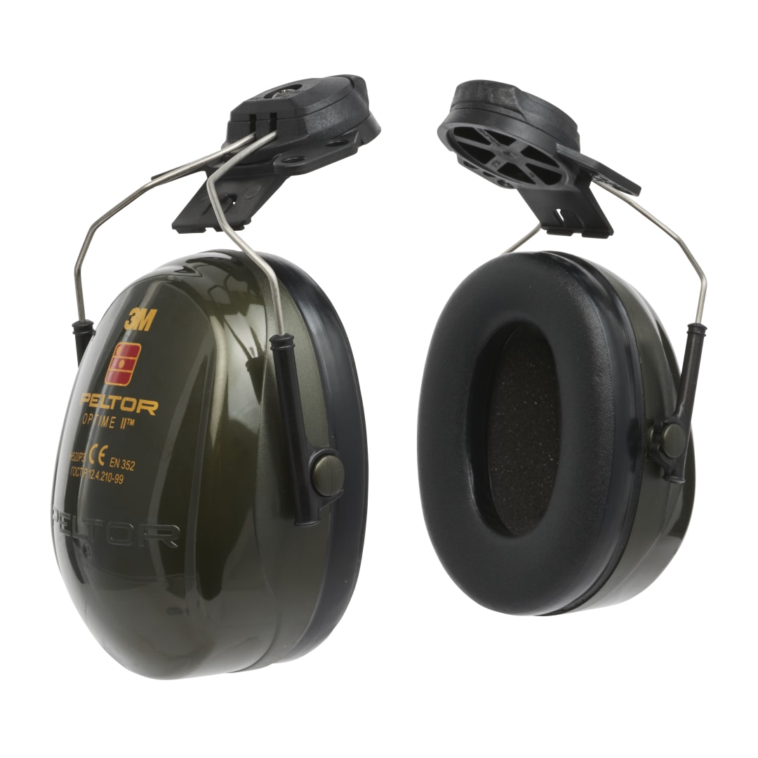 3M™ PELTOR™ Optime™ II Manşonlu Kulaklıklar, Yeşil, Barete Takılabilir, H520P3E-410-GQ