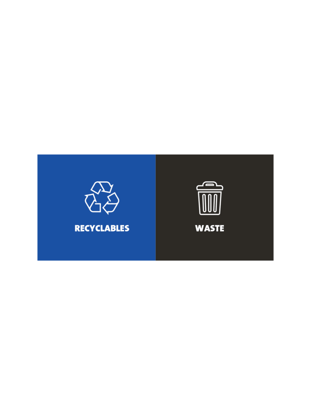  SESSANTA - Double - Sign - Recyclables-Waste - Blue-Black