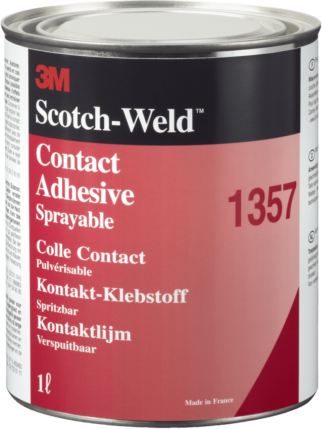 3M™ Neopren Yüksek Performanslı Kontakt Yapıştırıcı 1357, Gri Yeşil, 1 L