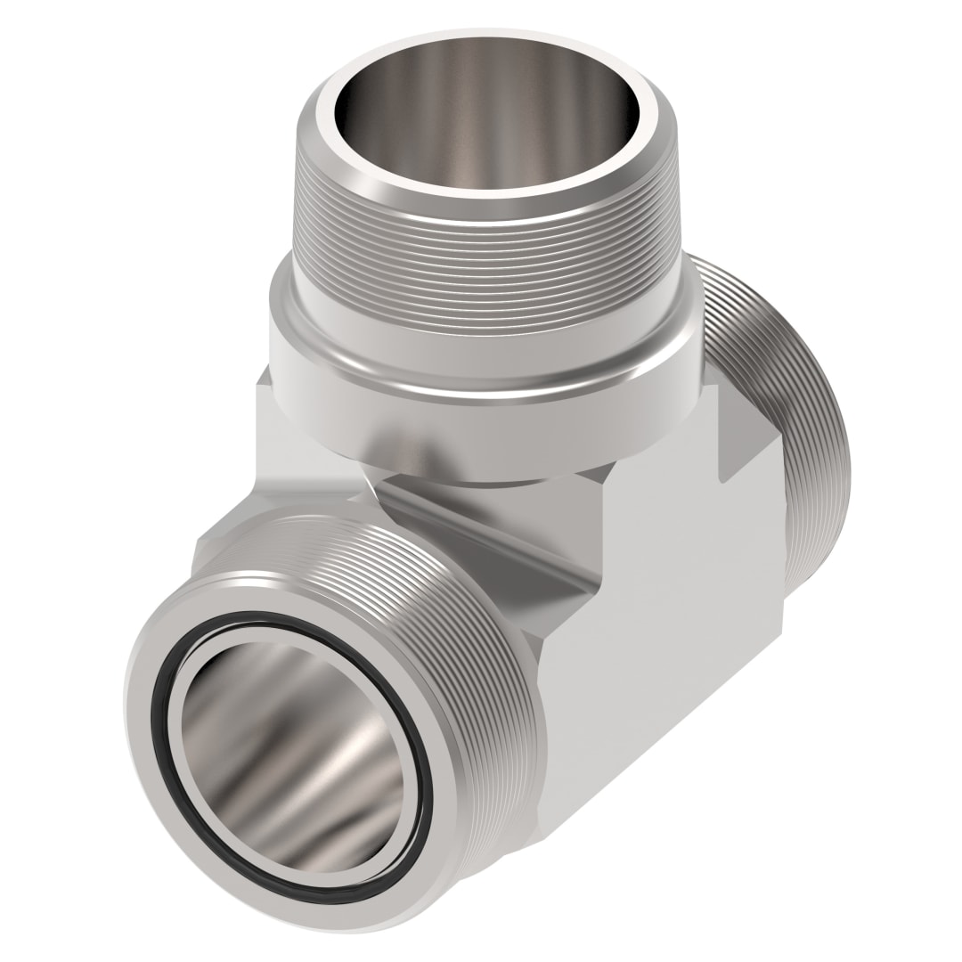 Aeroquip 1/2 Male ORS X 1/2 Male NPT Branch Tee