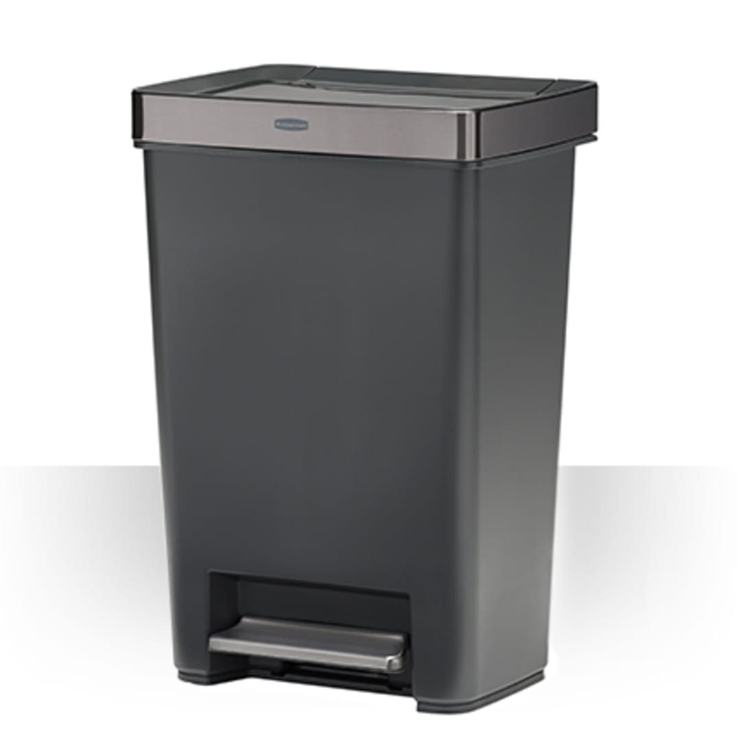 Rubbermaid® Premier® Series IV 12.4G Step-On Trash Can with Stainless Steel Lid