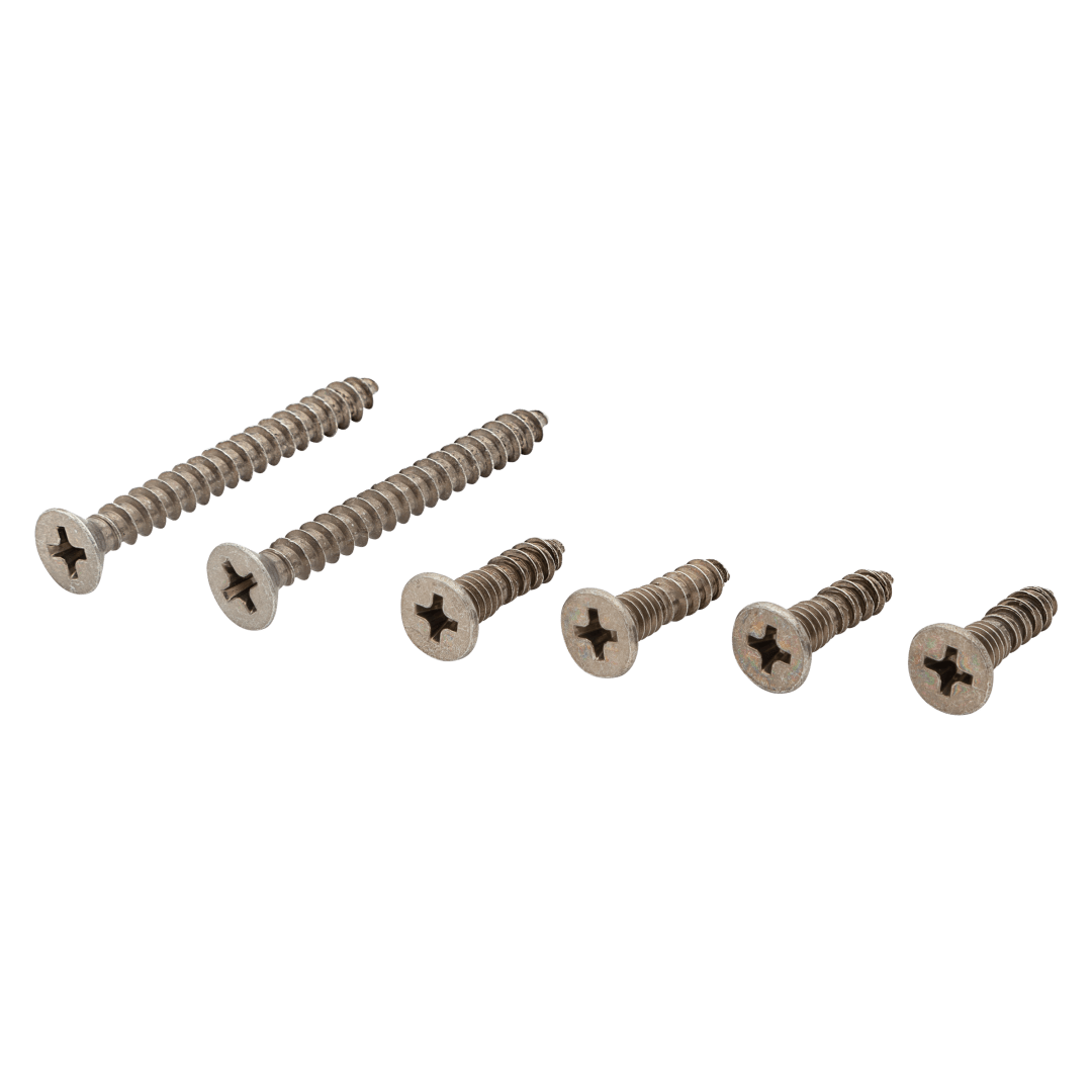 Latch &amp; Strike Screw Pack in Satin Nickel, Polished Chrome or Satin Chrome Finish